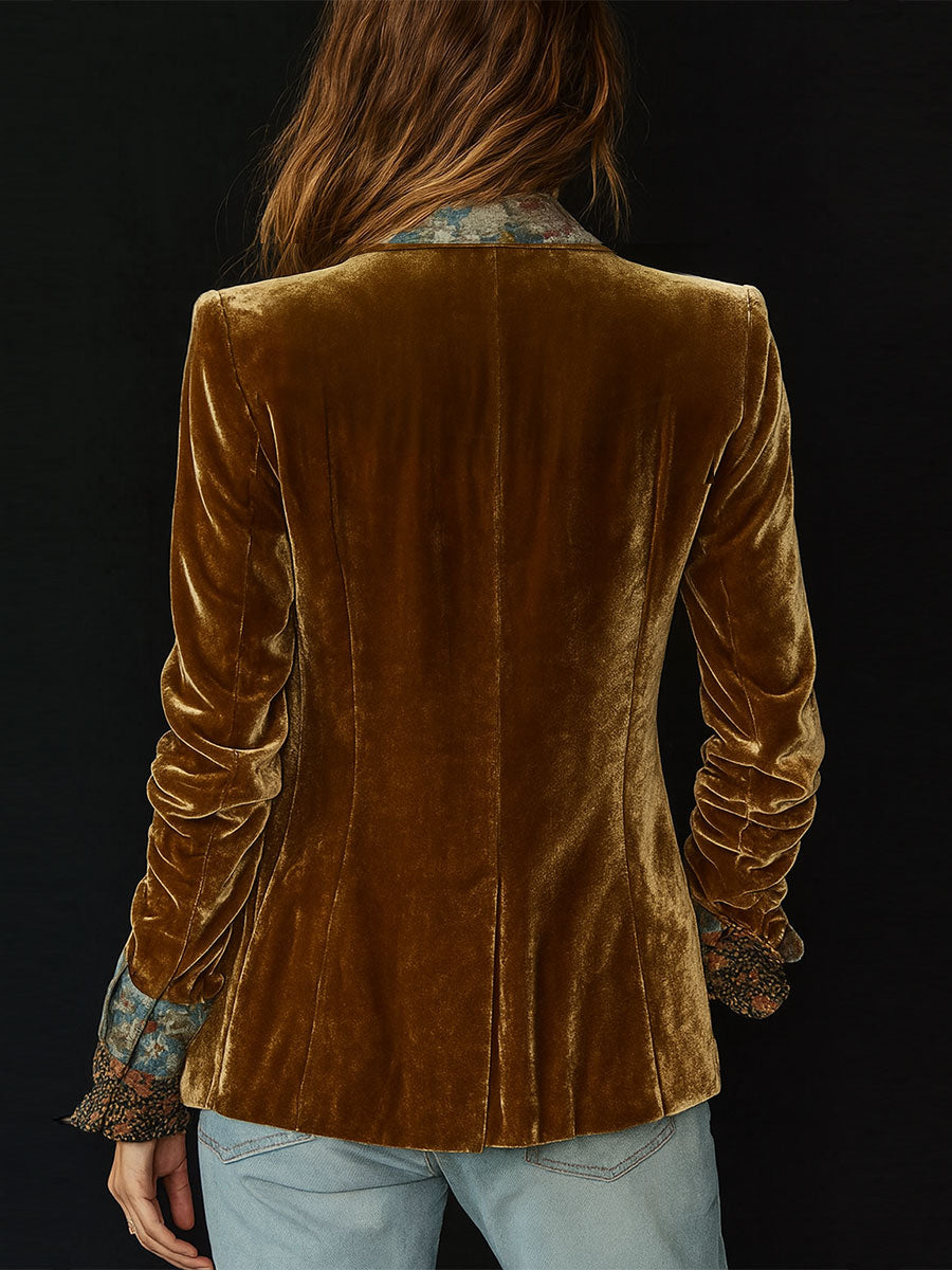 Marcelline | Blazer Patchwork Stampa Floreale Vintage