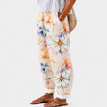 Pantaloni Comfort con Fiori Pastello