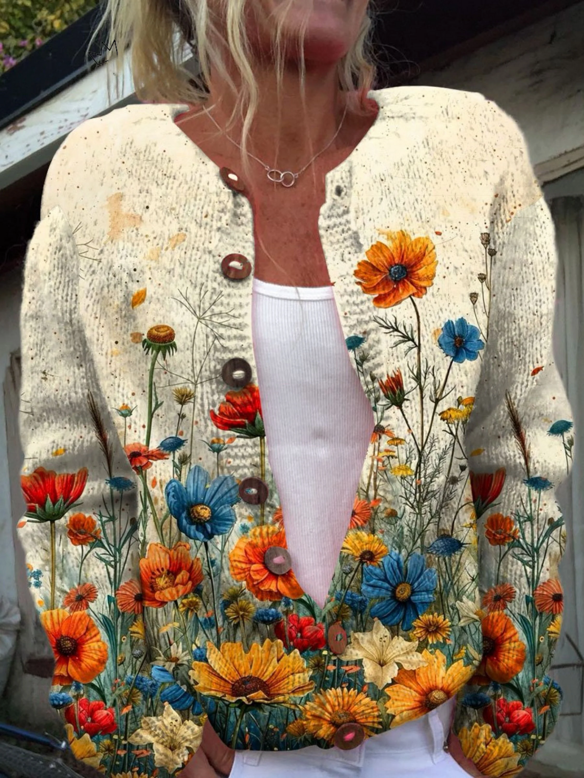 Tansy | Cardigan Floreale