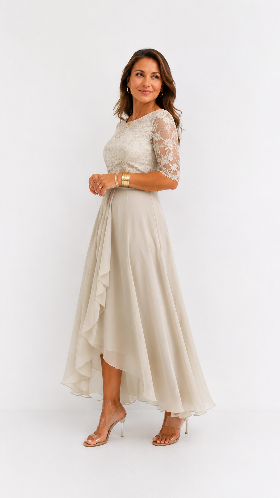 Rhonda | Elegante Abito in Pizzo