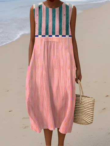 Abito Midi Pastello a Righe Lily™