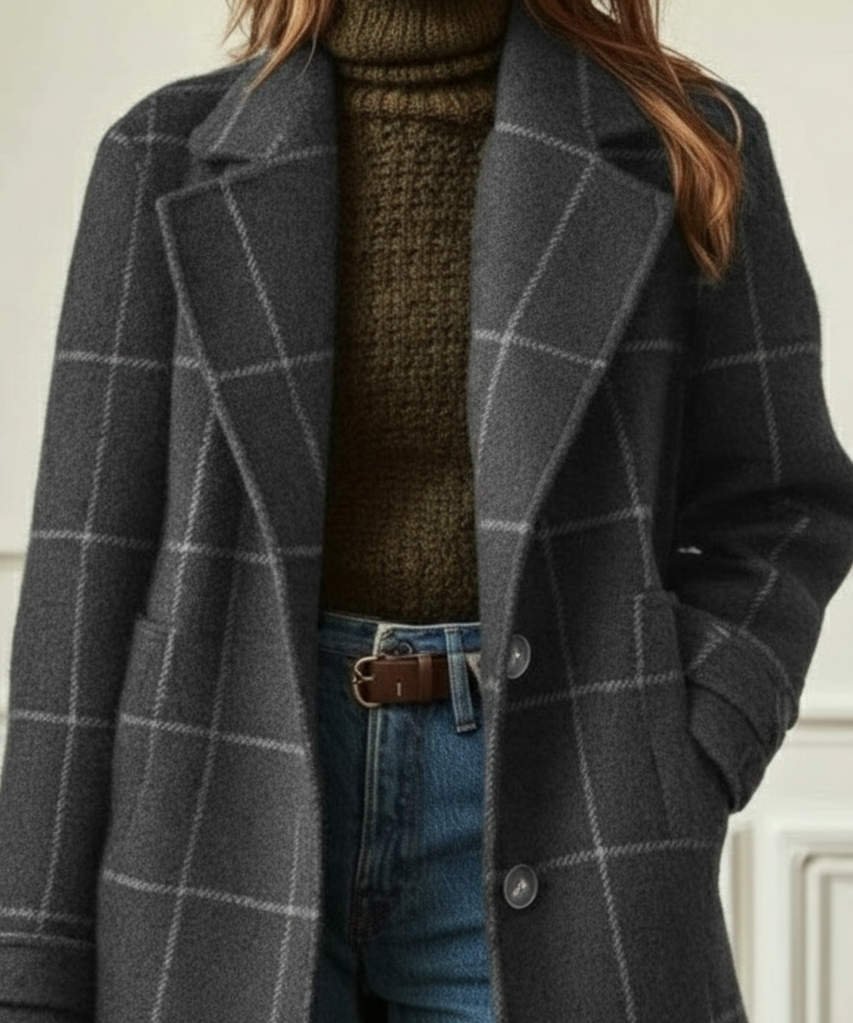 Oxford | Cappotto a Quadri Effetto Lana