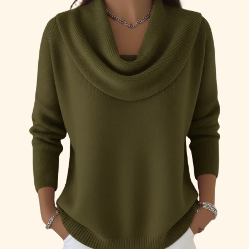 Juliette™ | Maglione con colletto drappeggiato