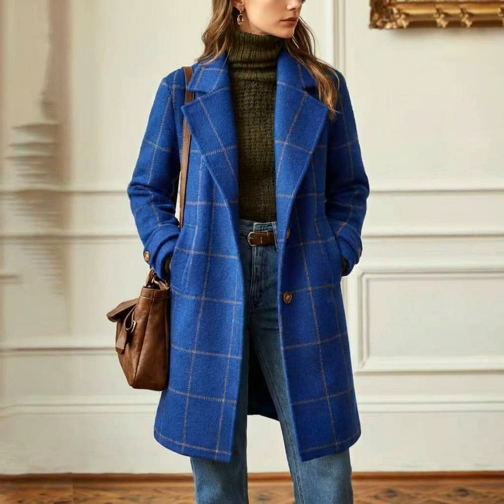 Oxford | Cappotto a Quadri Effetto Lana