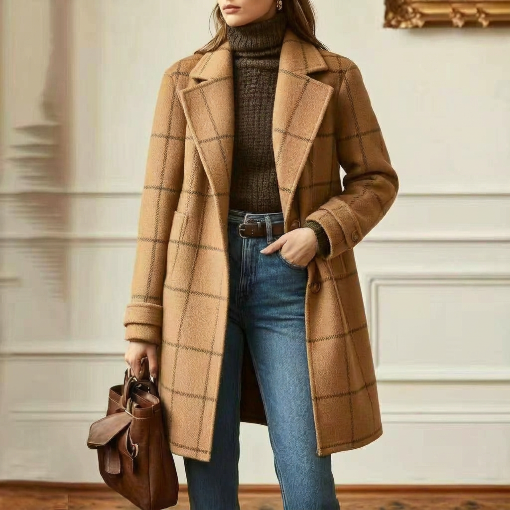 Oxford | Cappotto a Quadri Effetto Lana