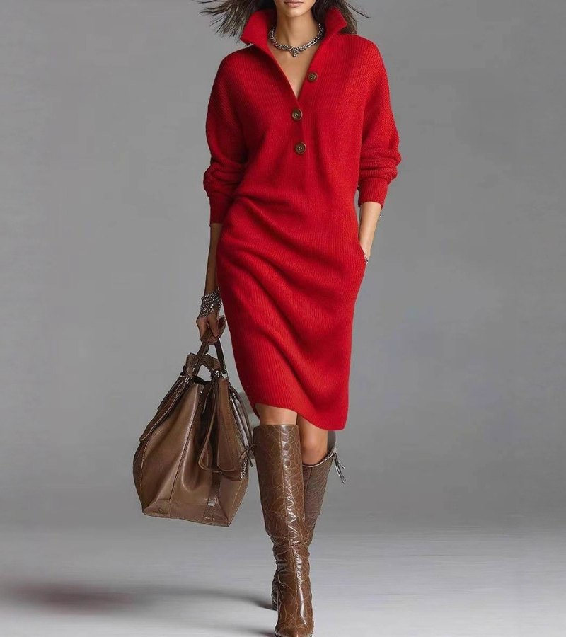 Damaris | Abito in Maglia Caldo, Elegante e Comodo