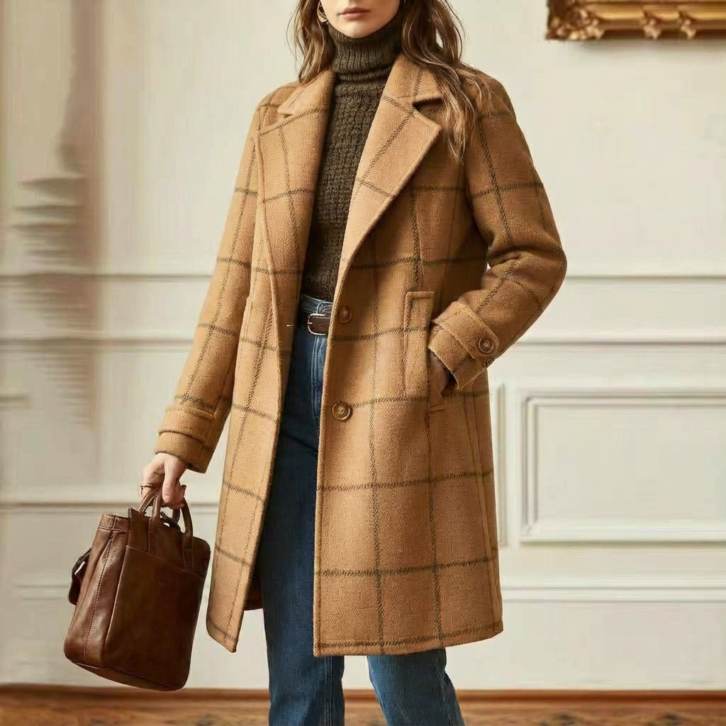 Oxford | Cappotto a Quadri Effetto Lana