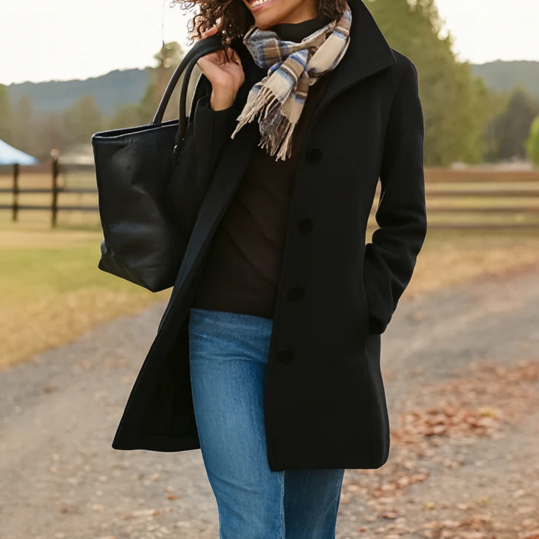 Serena | Cappotto Lungo Classico con Bottoni