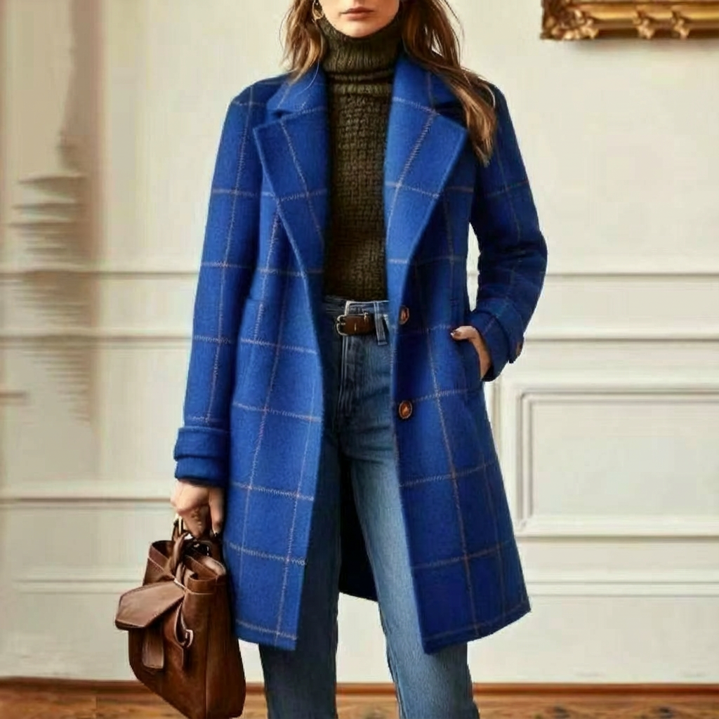 Oxford | Cappotto a Quadri Effetto Lana