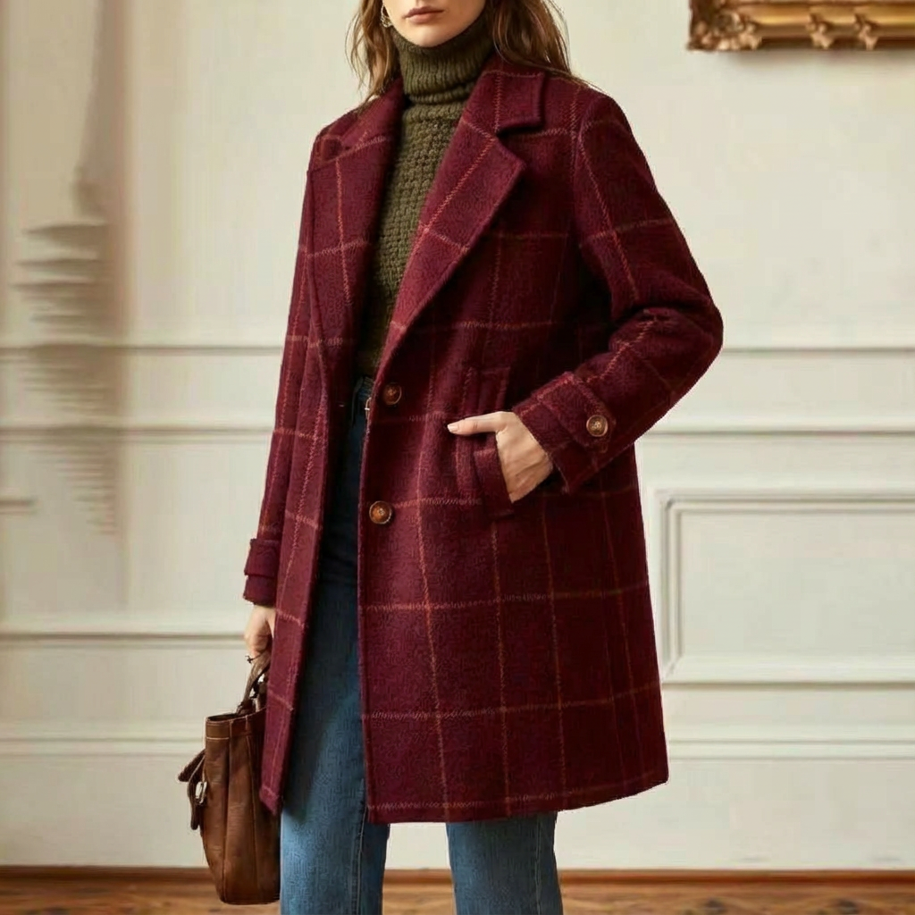 Oxford | Cappotto a Quadri Effetto Lana
