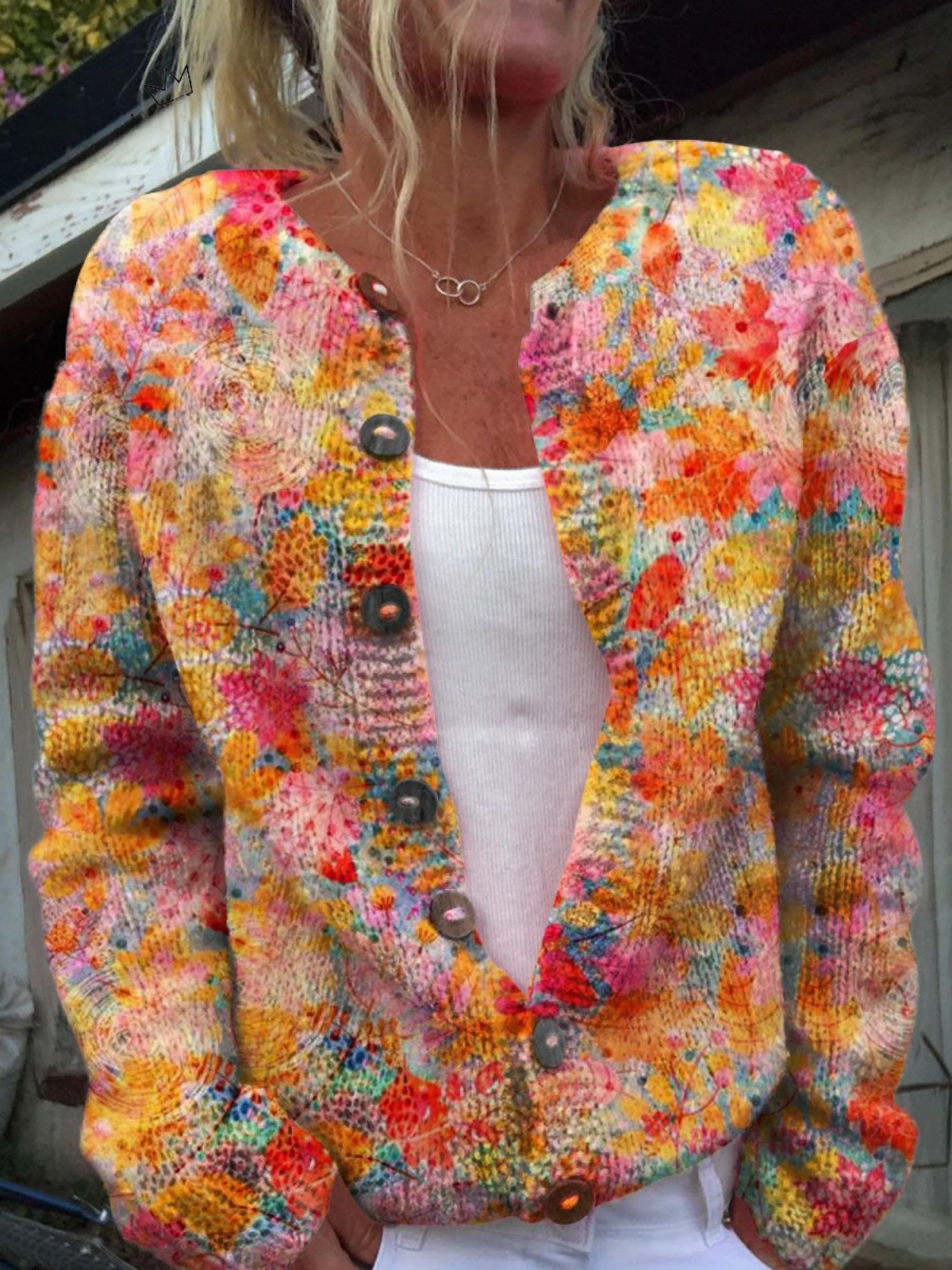 Helena | Cardigan Floreale