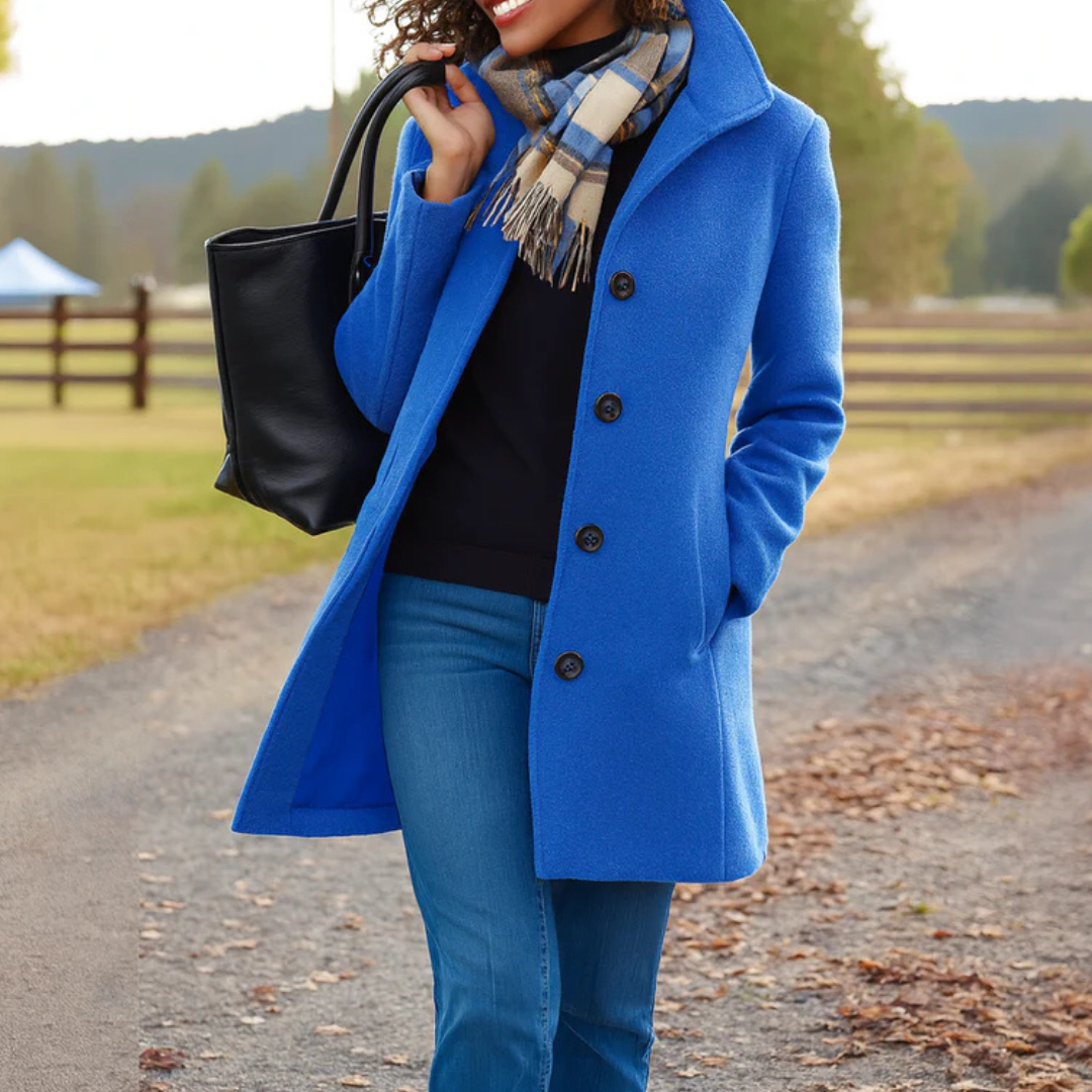 Serena | Cappotto Lungo Classico con Bottoni
