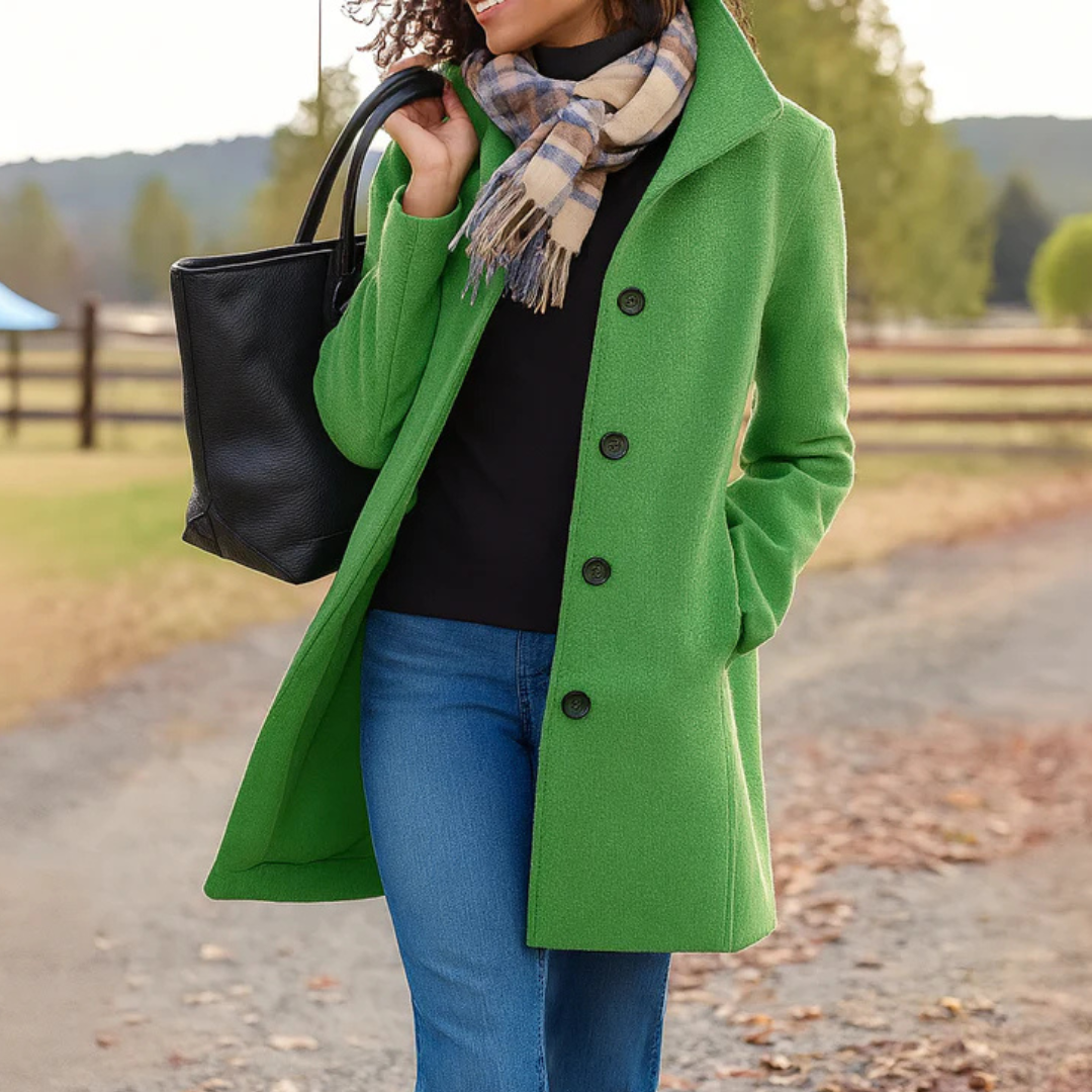 Serena | Cappotto Lungo Classico con Bottoni