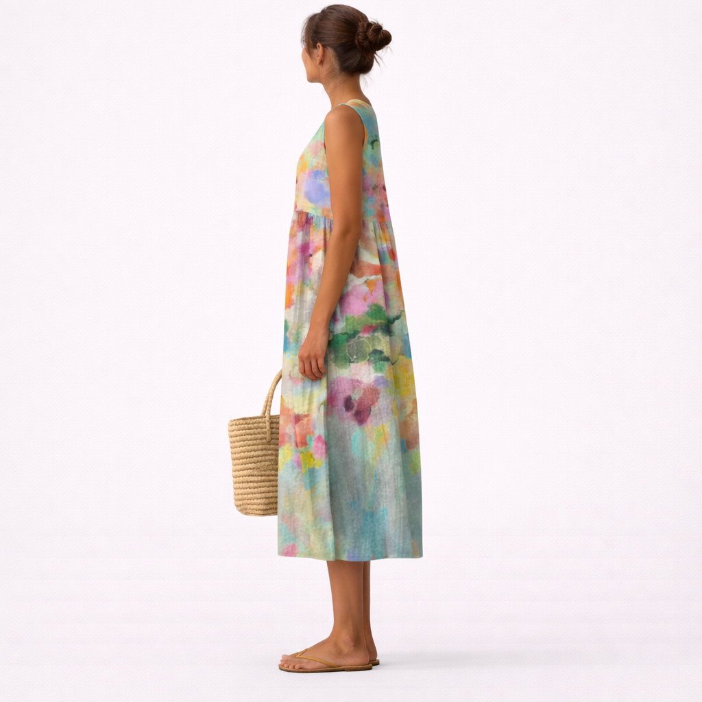 Abito midi multicolore elegante Carla