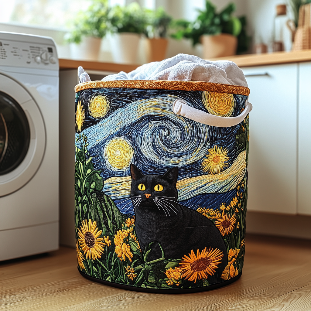 Gatto Malizioso | Cesto Portaoggetti Trapuntato