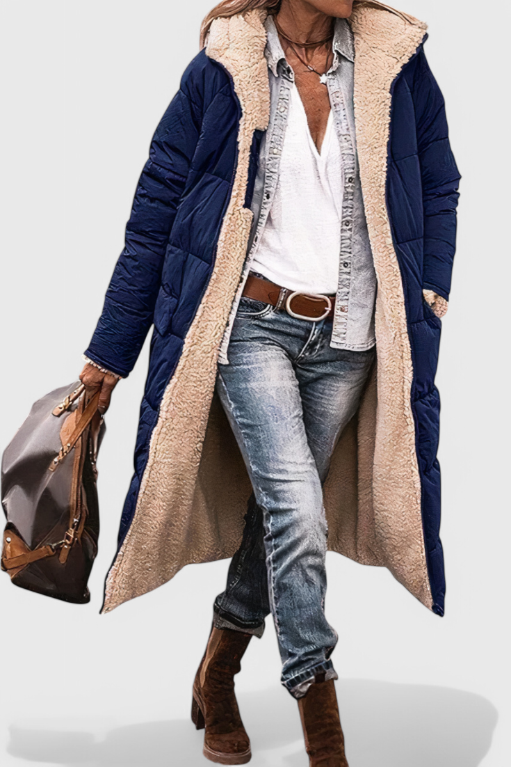 Meredith | Cappotto Longline Morbido con Cappuccio
