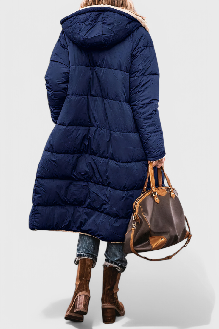 Meredith | Cappotto Longline Morbido con Cappuccio