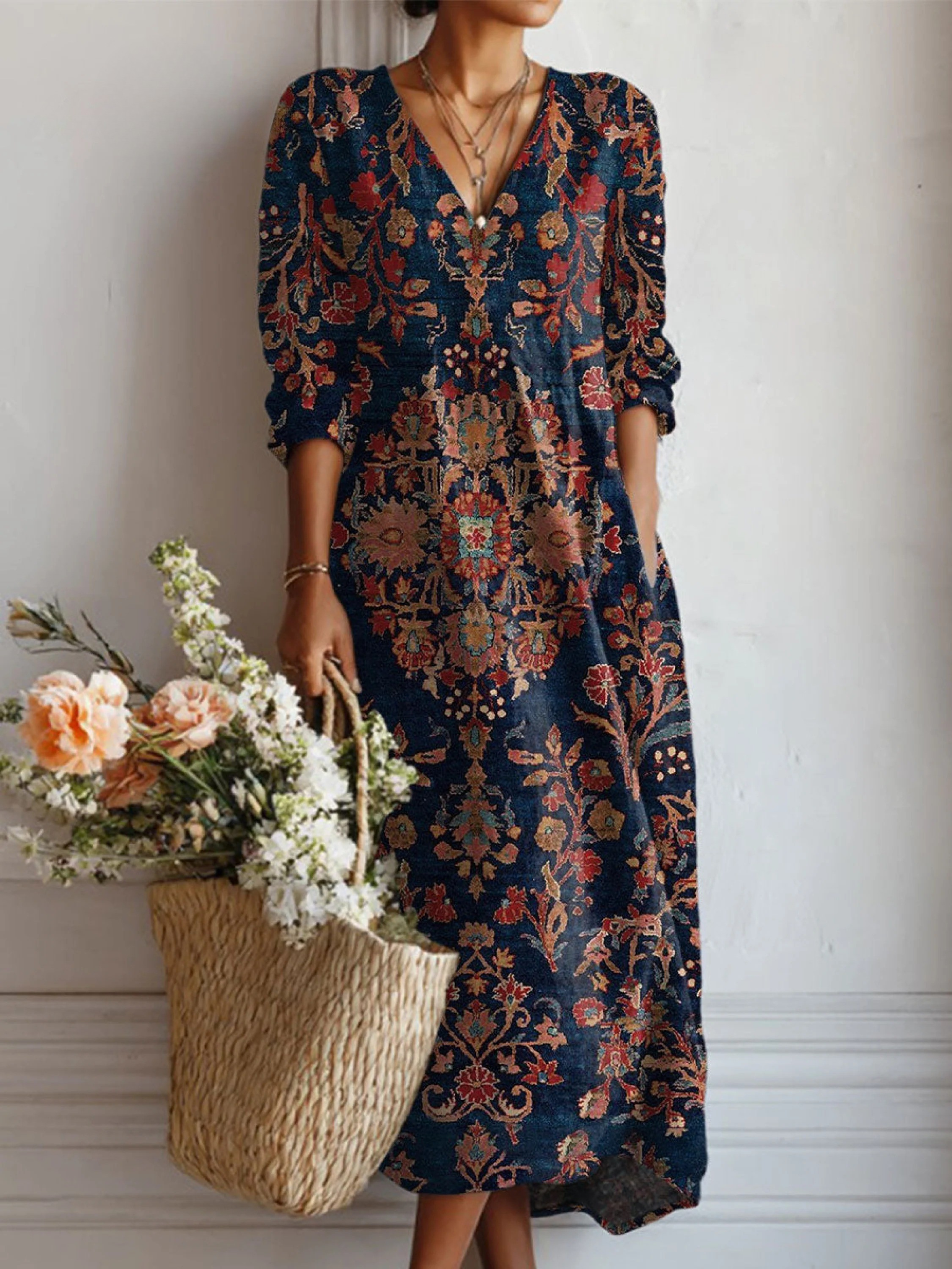 Abito maxi bohemien Lieke