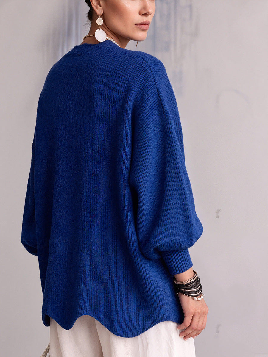Elvira | Cardigan in Maglia con Bottoni e Scollo a V