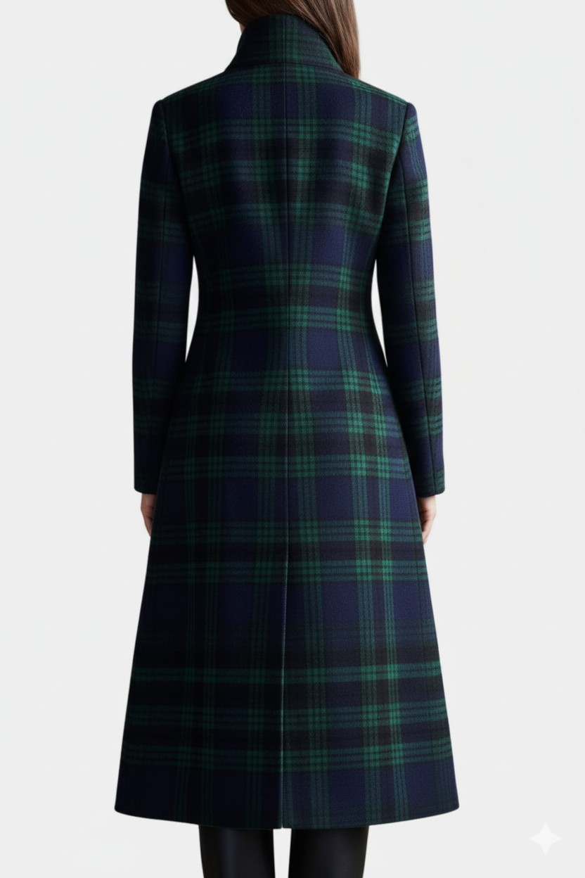 Valentina | Cappotto Midi Sartoriale a Quadri