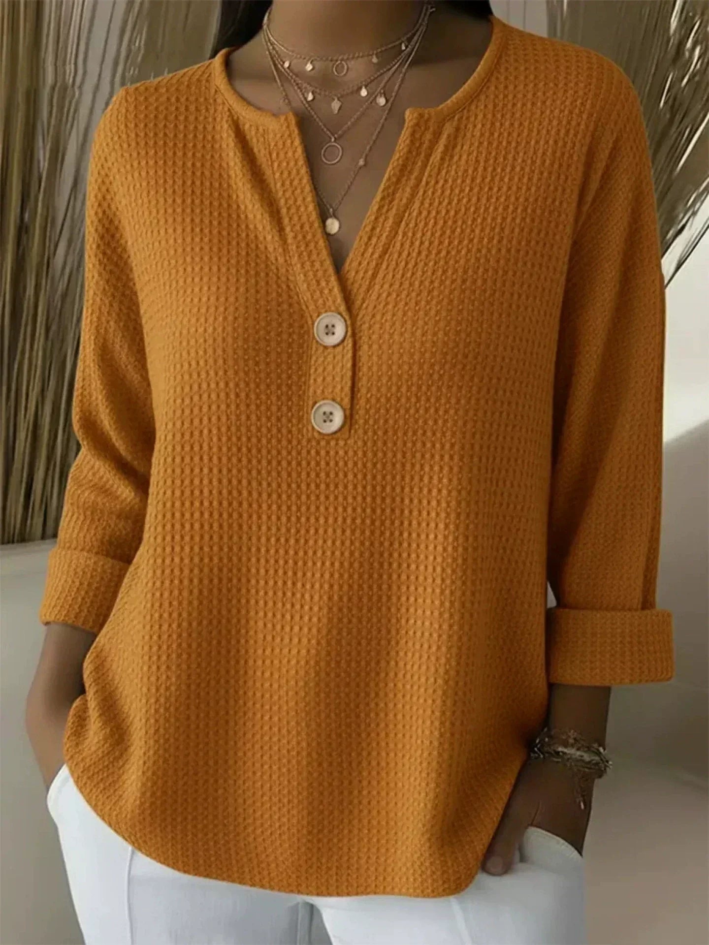 Lucinda™ | Maglia a Collo Bottonato
