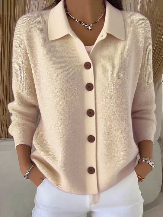 Josephine™ | Cardigan con colletto e bottoni sul davanti