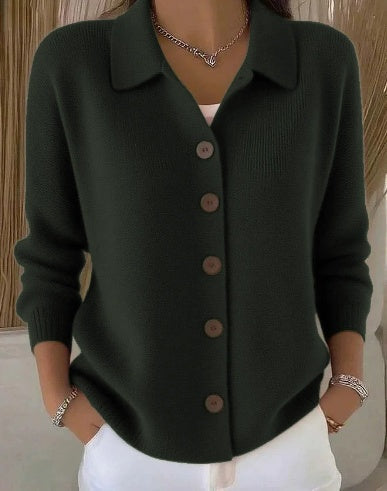 Josephine™ | Cardigan con colletto e bottoni sul davanti