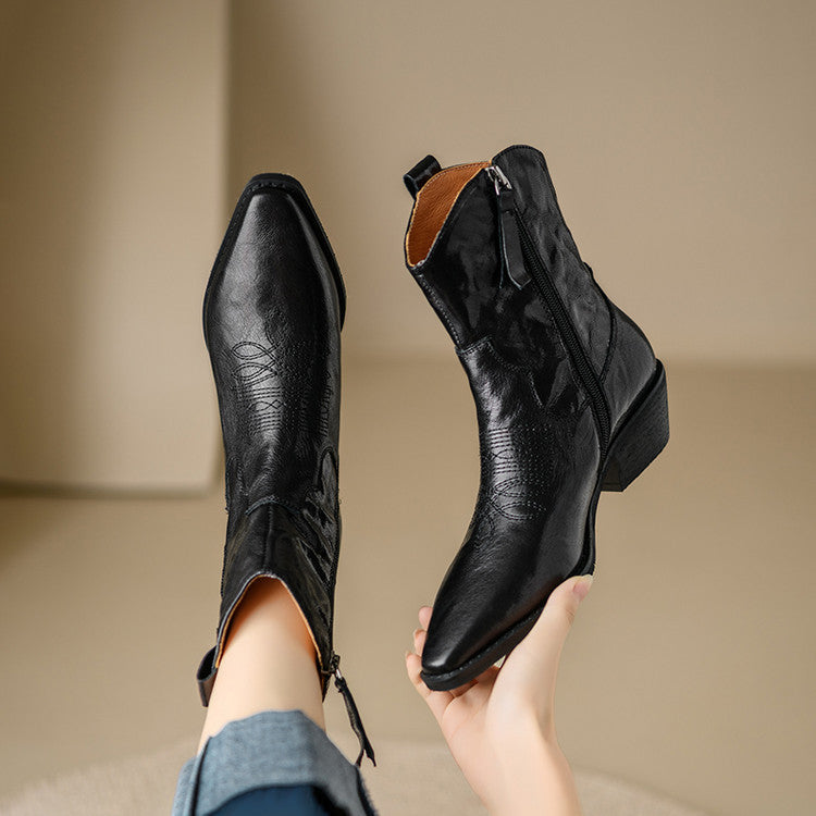 Greta | Stivali in Vera Pelle Stile Western