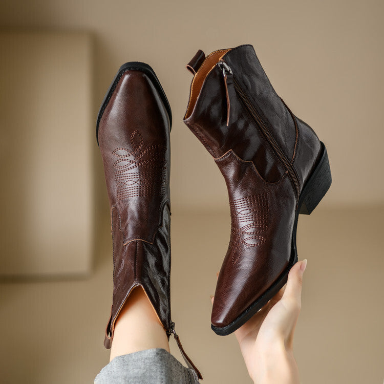 Greta | Stivali in Vera Pelle Stile Western