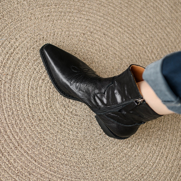 Greta | Stivali in Vera Pelle Stile Western