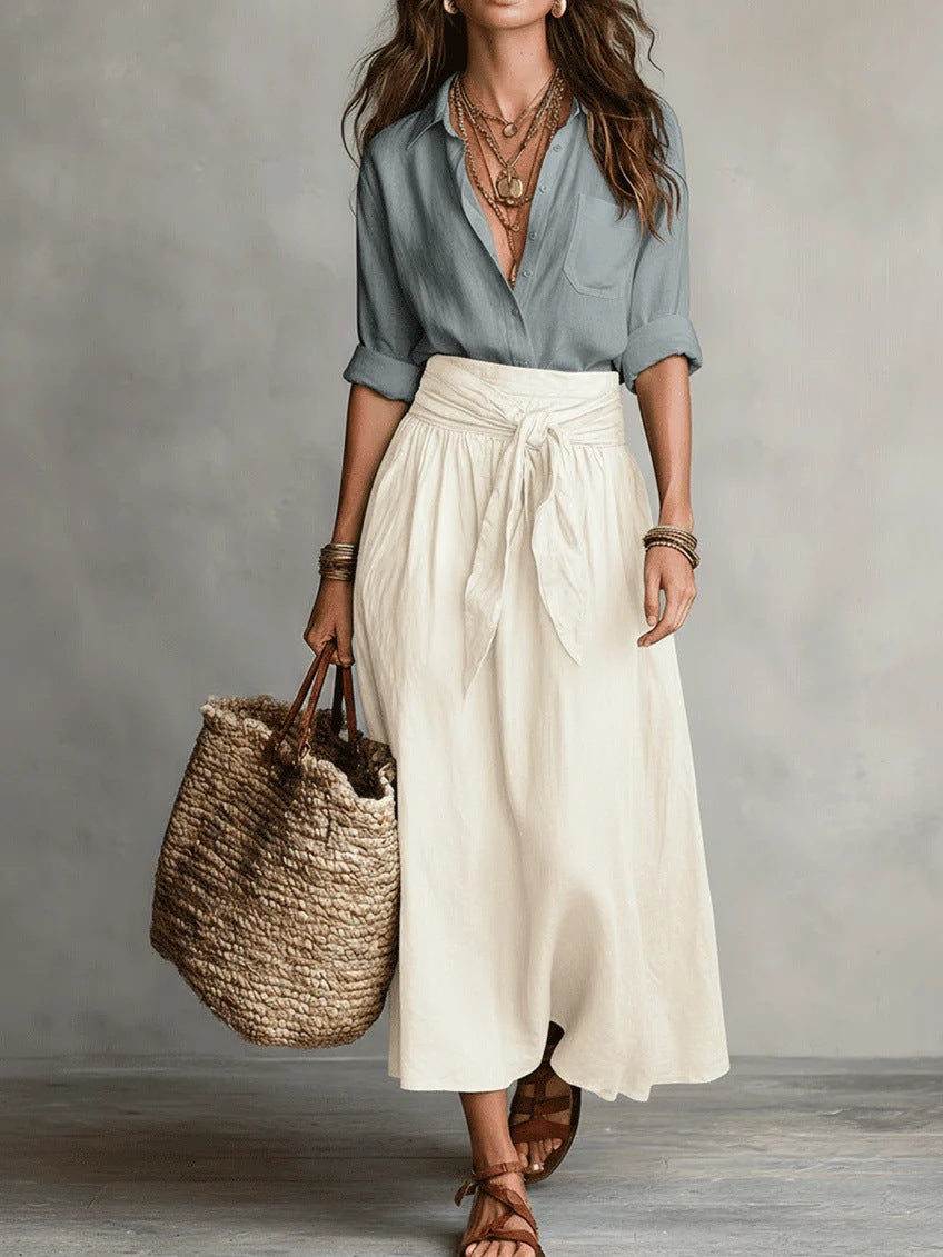 Camilla | Completo Midi con Fascia in Vita