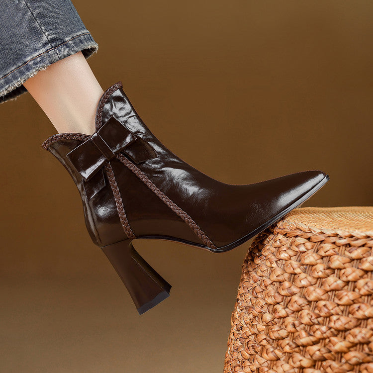 Cinzia | Stivali Dritti in Vera Pelle