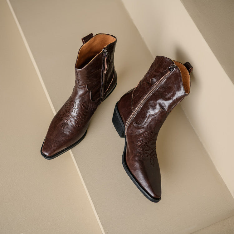 Greta | Stivali in Vera Pelle Stile Western