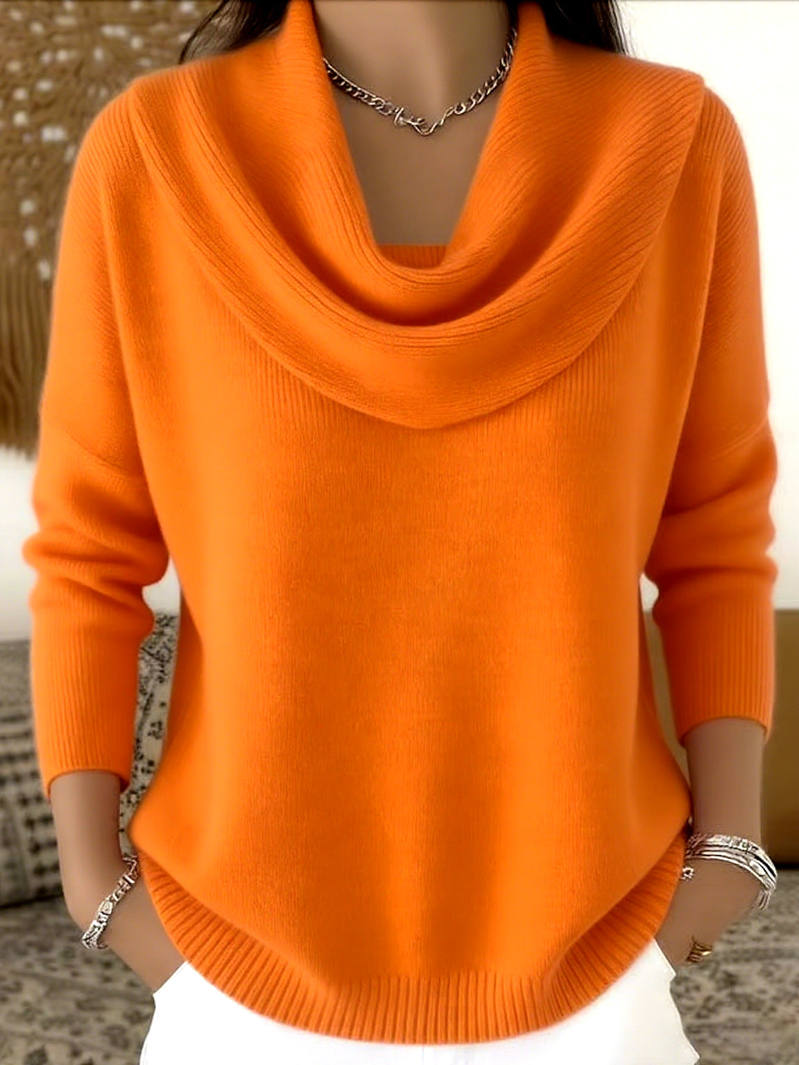 Juliette™ | Maglione con colletto drappeggiato