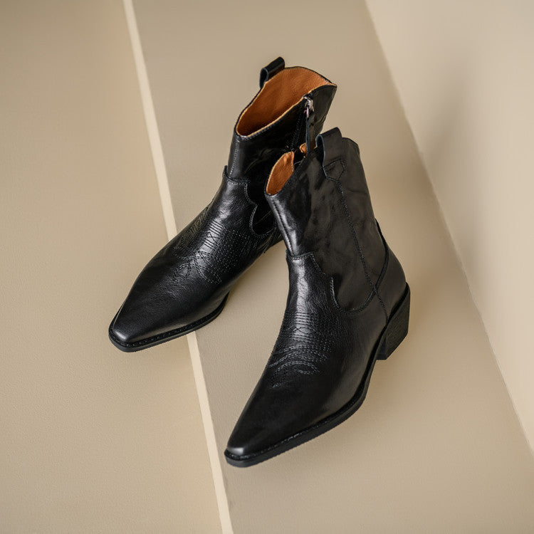 Greta | Stivali in Vera Pelle Stile Western