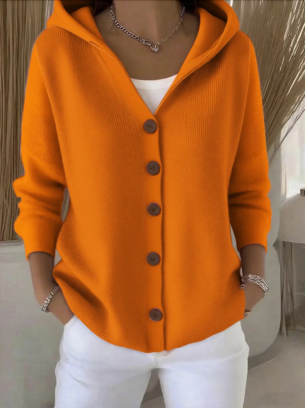 Zoé | Cardigan in Maglia con Cappuccio