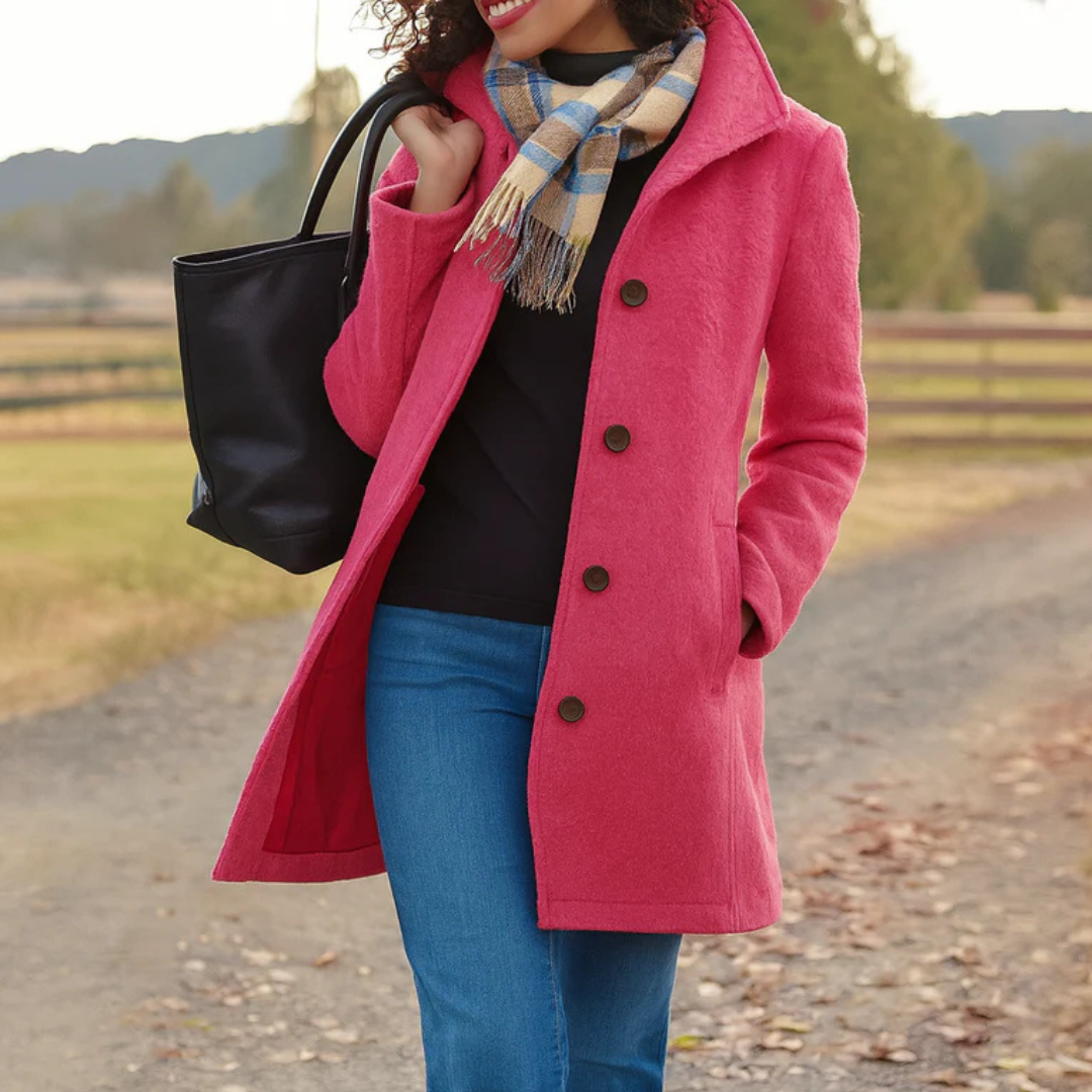 Serena | Cappotto Lungo Classico con Bottoni