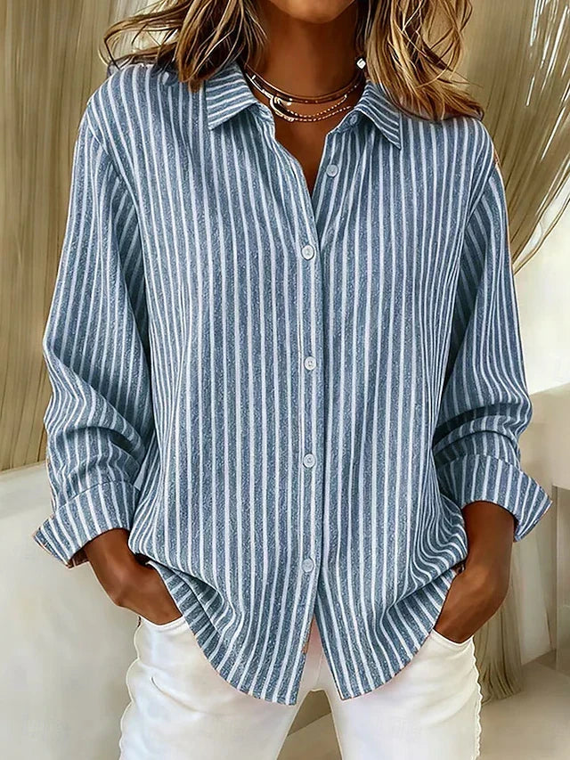 Jacqueline™ | Camicia a Righe Bottone