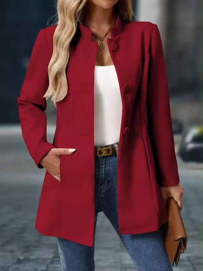 Delphine | Cappotto con Collo Alto Effetto Lana