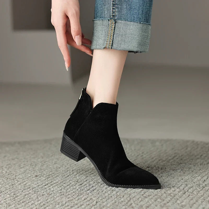 Fausta | Stivali Dritti in Vera Pelle