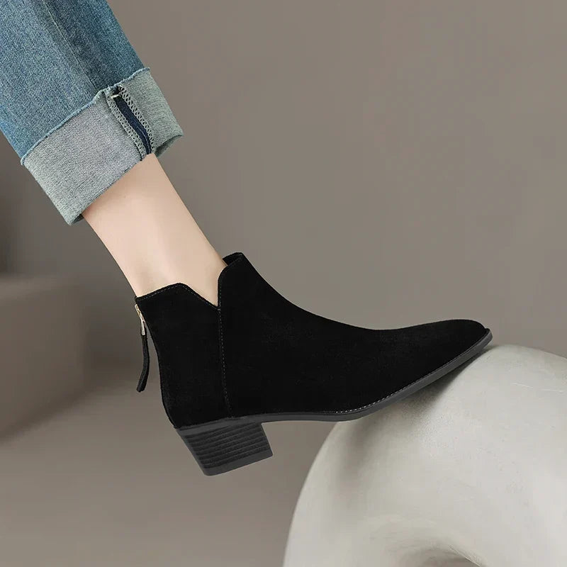 Fausta | Stivali Dritti in Vera Pelle