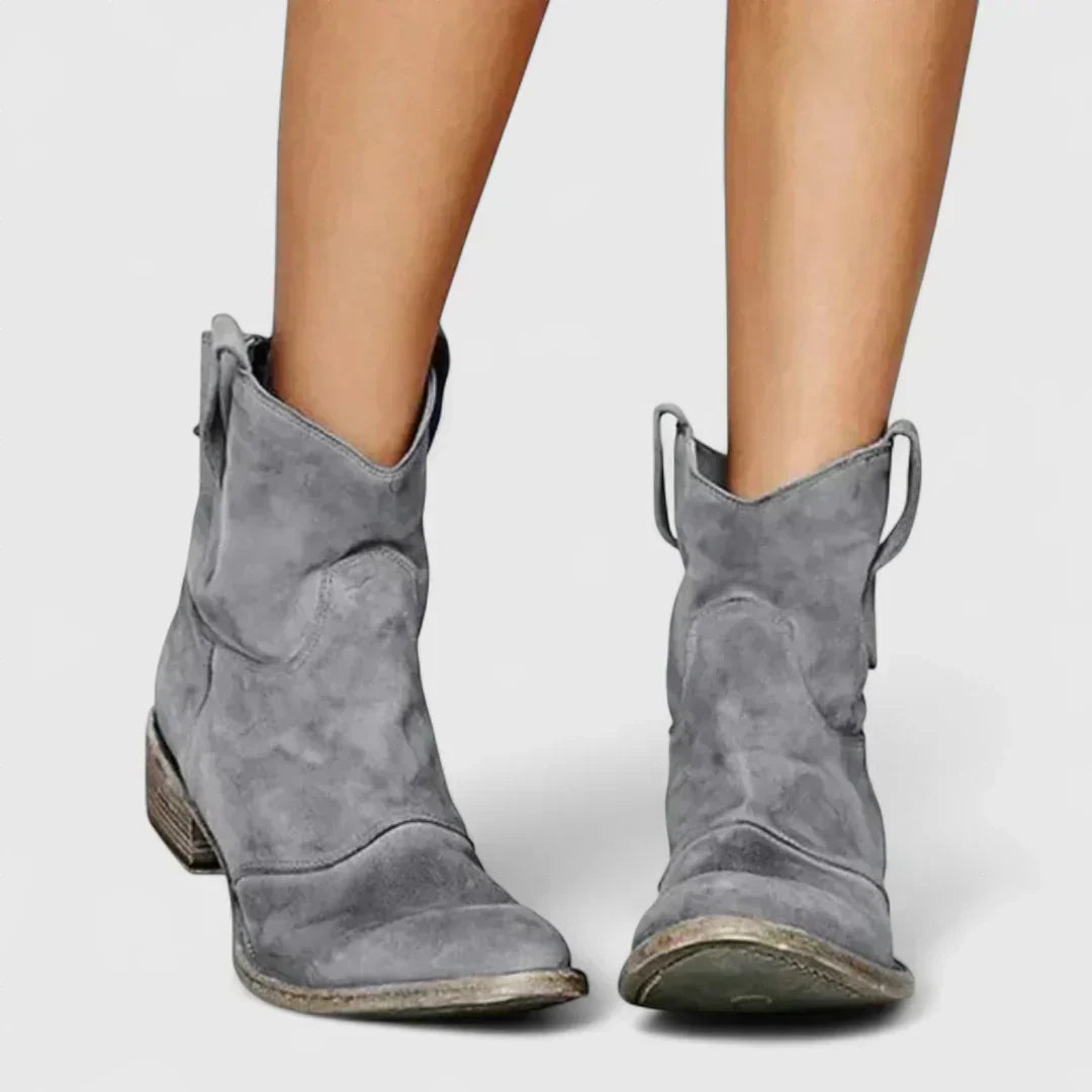 Silvia | Stivaletti Cowboy Retrò con Finitura Elegante