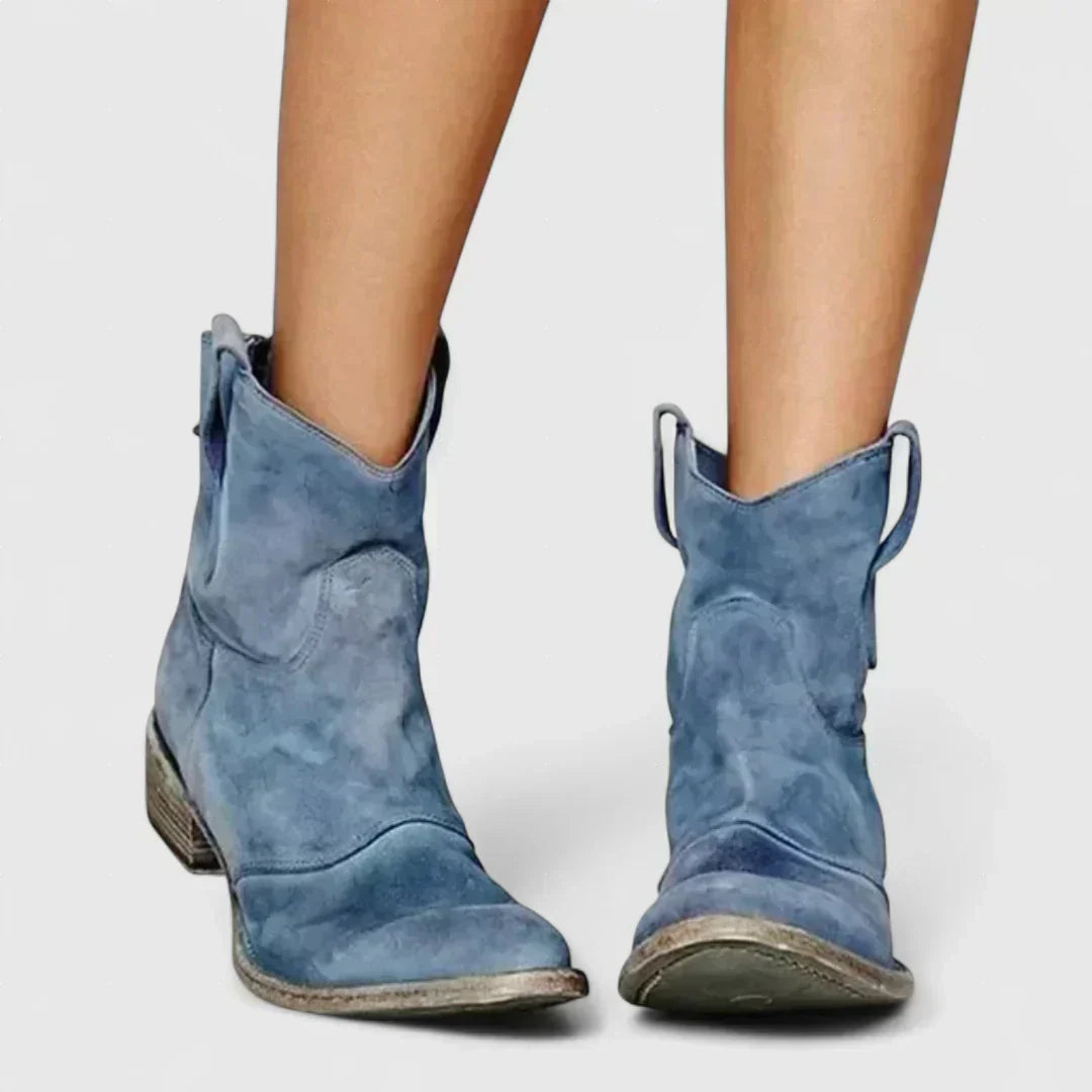 Silvia | Stivaletti Cowboy Retrò con Finitura Elegante