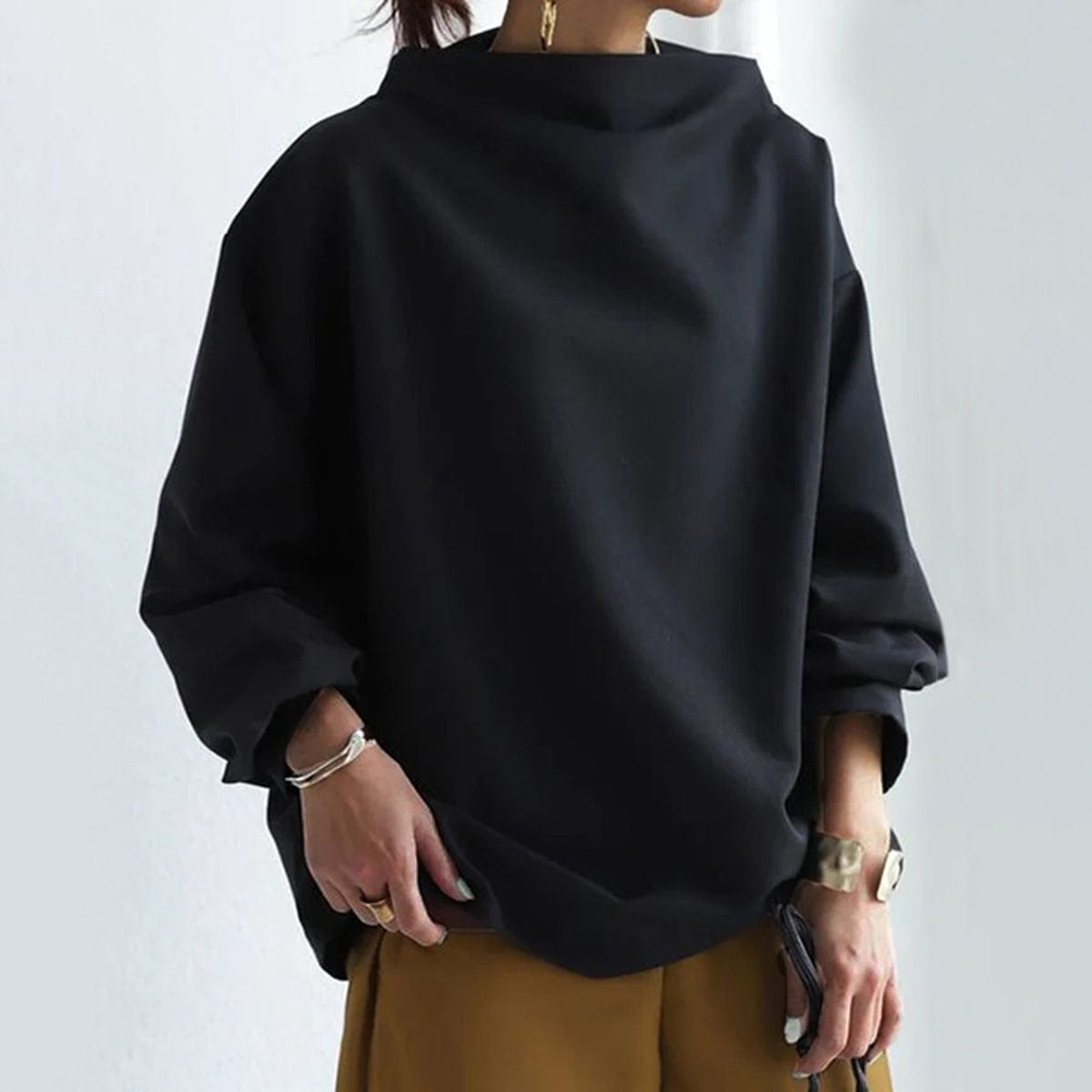 Margot | Top in maglia morbida con collo alto