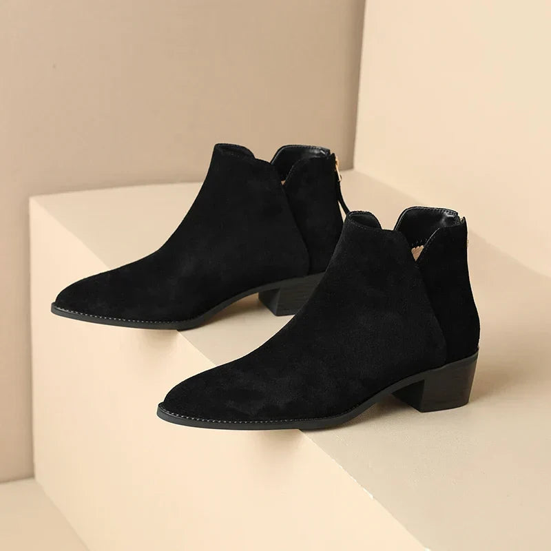 Fausta | Stivali Dritti in Vera Pelle
