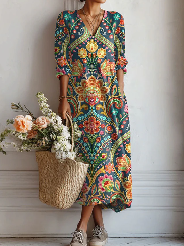 Abito maxi bohemien Jill