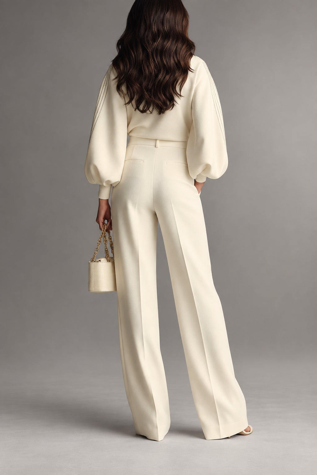 Franca | Completo a Costine con Pantaloni Larghi