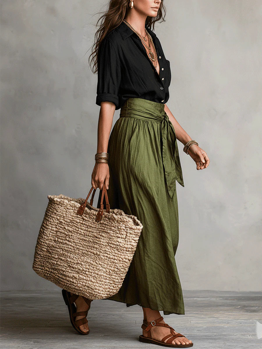 Camilla | Completo Midi con Fascia in Vita