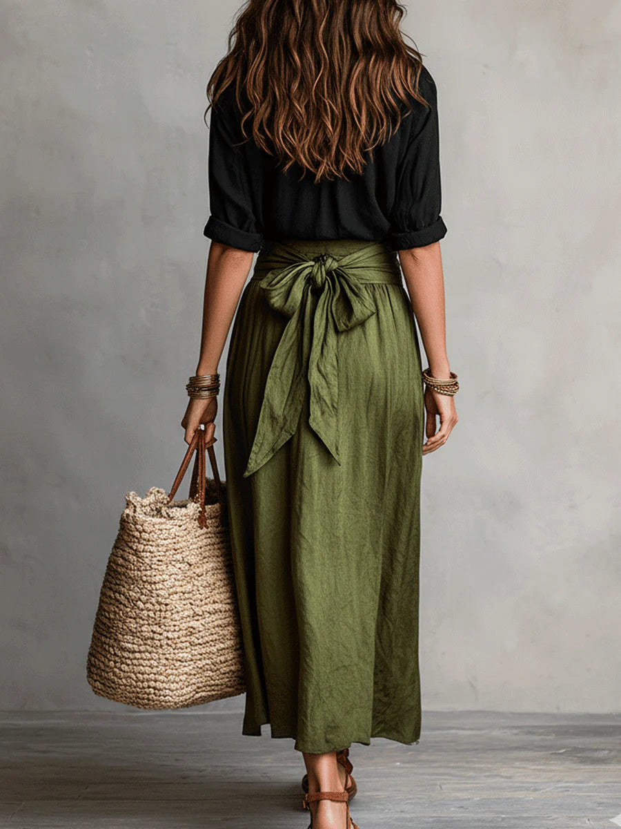 Camilla | Completo Midi con Fascia in Vita
