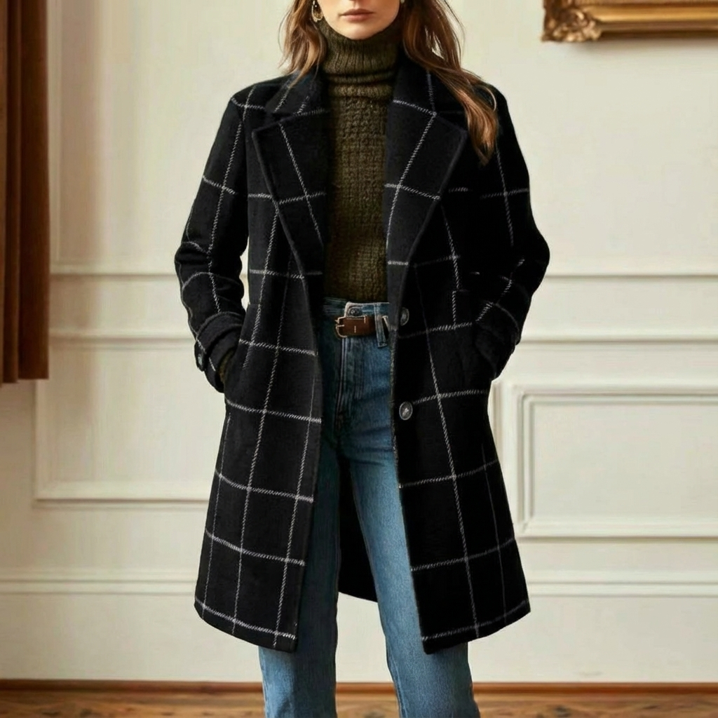 Oxford | Cappotto a Quadri Effetto Lana